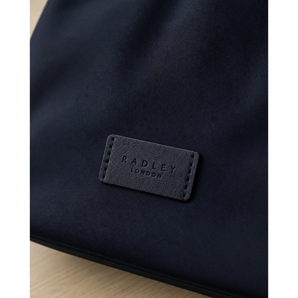 RADLEY LONDON Women's Navy Blue Nylon Crossbody Bag Pocket Purse Zip Top